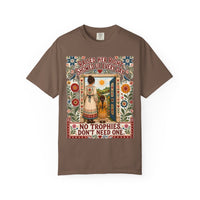 color:Espresso | Raised Her Right. Showed Up Every Day. No Trophies. — Espresso front view