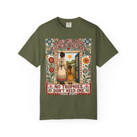 color:Hemp | Raised Her Right. Showed Up Every Day. No Trophies. — Hemp front view