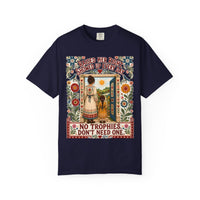 color:True Navy | Raised Her Right. Showed Up Every Day. No Trophies. — True Navy front view