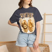 color:Navy | Steady Hands. Quiet Heart. The World Gets Loud. I Get Still — Navy lifestyle view