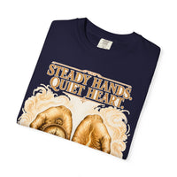 color:True Navy | Steady Hands. Quiet Heart. The World Gets Loud. I Get Still — True Navy folded view