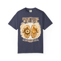 color:Denim | Steady Hands. Quiet Heart. The World Gets Loud. I Get Still — Denim front view
