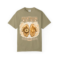 color:Khaki | Steady Hands. Quiet Heart. The World Gets Loud. I Get Still — Khaki front view