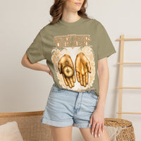 color:Khaki | Steady Hands. Quiet Heart. The World Gets Loud. I Get Still — Khaki lifestyle view