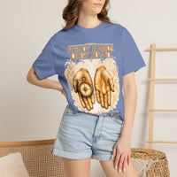 color:Washed Denim | Steady Hands. Quiet Heart. The World Gets Loud. I Get Still — Washed Denim lifestyle view