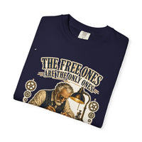 color:True Navy | The Free Ones Are the Only Ones Worth Fixing — True Navy folded view
