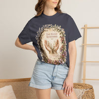 color:Navy | The Hands Remember What the Years Tried to Forget — Navy lifestyle view