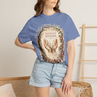 color:Washed Denim | The Hands Remember What the Years Tried to Forget — Washed Denim lifestyle view