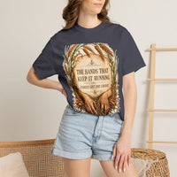 color:Navy | The Hands That Keep It Running Rarely Get the Credit — Navy lifestyle view