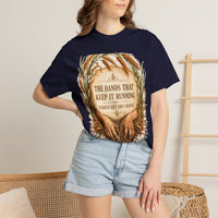 color:True Navy | The Hands That Keep It Running Rarely Get the Credit — True Navy lifestyle view