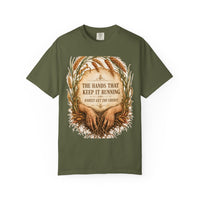 color:Hemp | The Hands That Keep It Running Rarely Get the Credit — Hemp front view