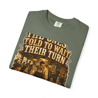color:Moss | The Ones Told to Wait Their Turn Are Running the Room — Moss folded view
