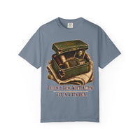 color:Blue Jean | The Only Thing Worth Keeping Fit in a Tin Box — Blue Jean front view