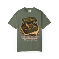 color:Moss | The Only Thing Worth Keeping Fit in a Tin Box — Moss front view