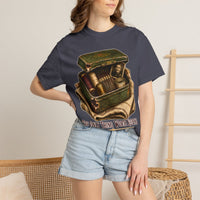color:Navy | The Only Thing Worth Keeping Fit in a Tin Box — Navy lifestyle view