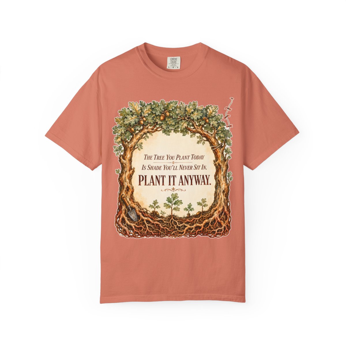 color:Terracotta | The Tree You Plant Today Is Shade You'll Never Sit In. Plant It — Terracotta front view