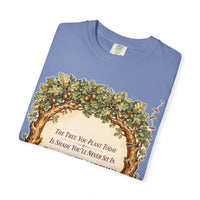 color:Washed Denim | The Tree You Plant Today Is Shade You'll Never Sit In. Plant It — Washed Denim folded view