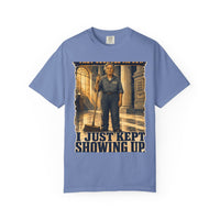 color:Washed Denim | They Counted Me Out. I Just Kept Showing Up — Washed Denim front view