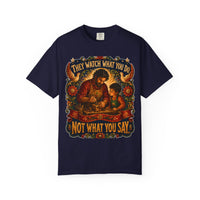 color:True Navy | They Watch What You Do. Not What You Say — True Navy front view