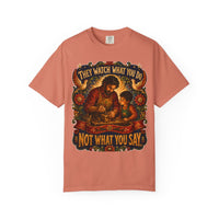 color:Terracotta | They Watch What You Do. Not What You Say — Terracotta front view
