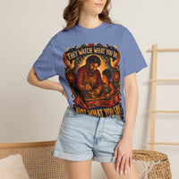 color:Washed Denim | They Watch What You Do. Not What You Say — Washed Denim lifestyle view