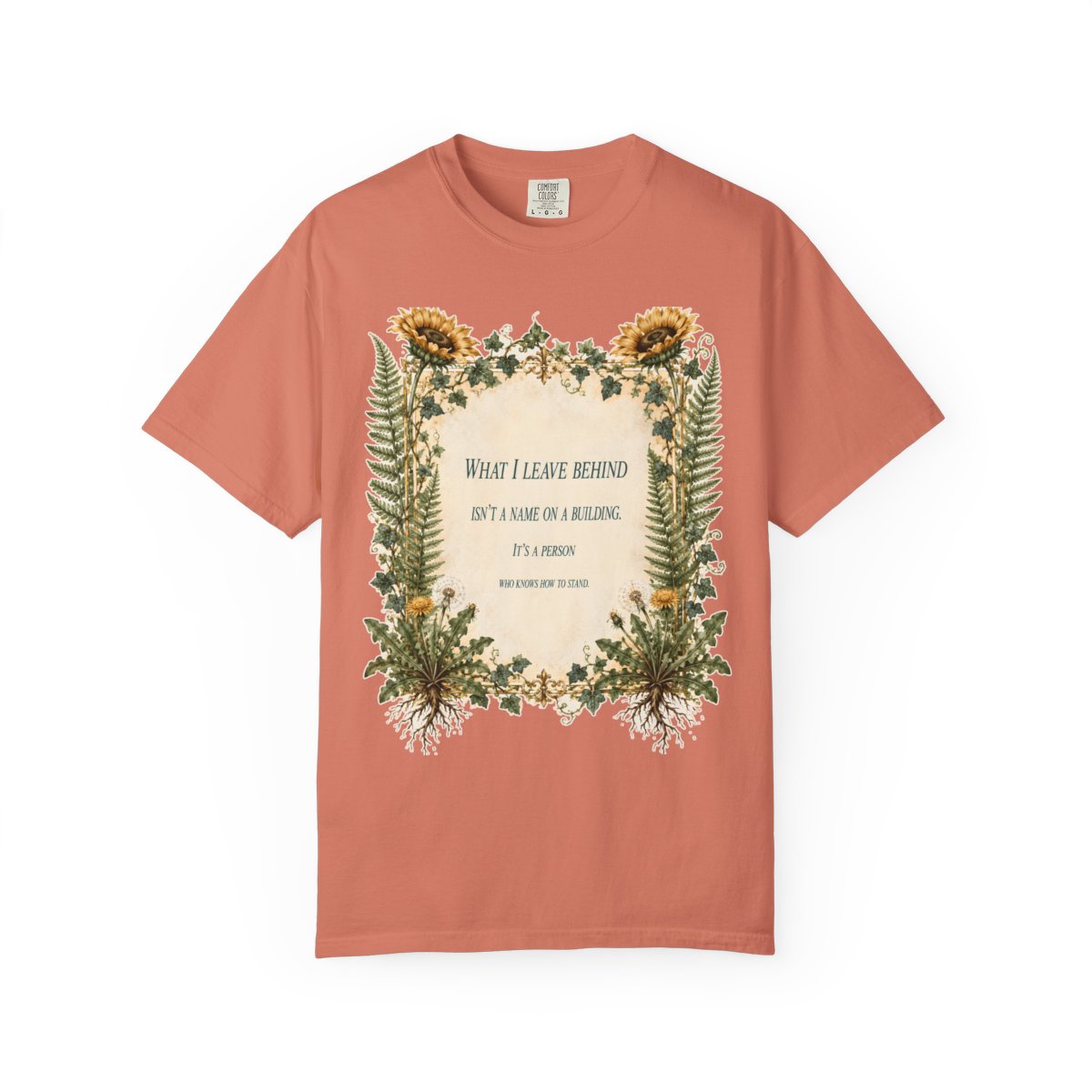 color:Terracotta | What I Leave Behind Is a Person Who Knows How to Stand — Terracotta front view