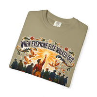 color:Khaki | When Everyone Else Walked Out, I Stepped Up — Khaki folded view
