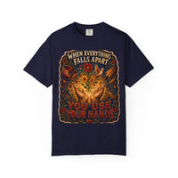 color:True Navy | When Everything Falls Apart, You Use Your Hands — True Navy front view