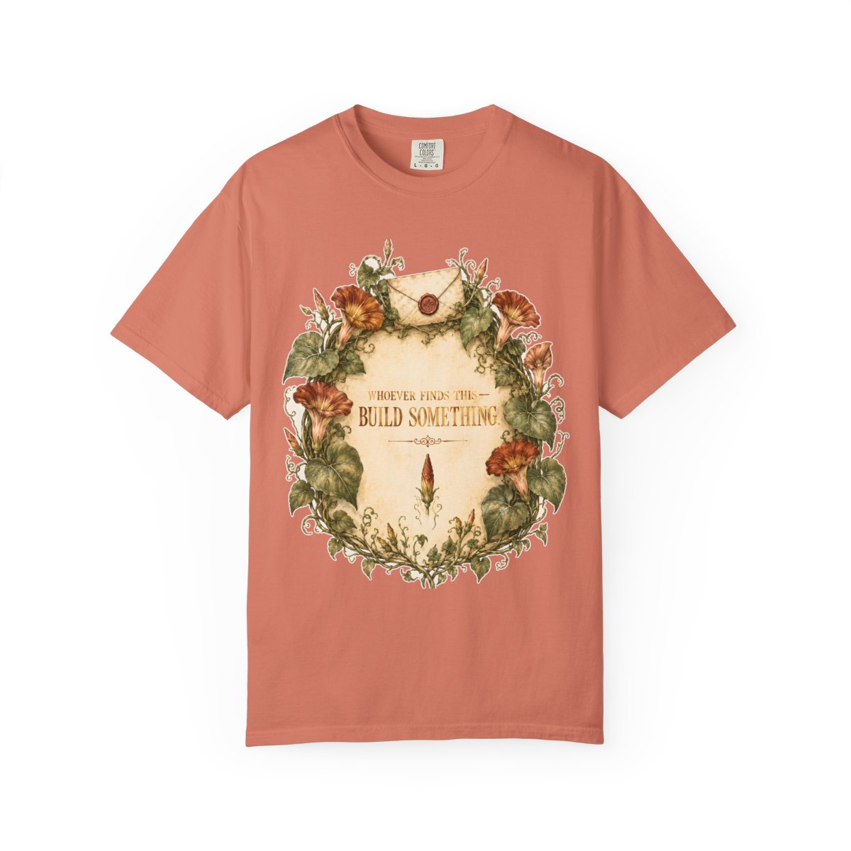 color:Terracotta | Whoever Finds This, Build Something — Terracotta front view