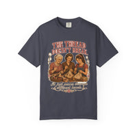 Navy colorway — The Thread Doesn't Break heritage tee