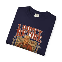 color:True Navy | I Didn't Retire — True Navy folded view