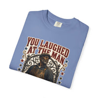 color:Washed Denim | You Laughed at the Man Who Built the Walls — Washed Denim folded view