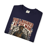 color:True Navy | You Laughed at the Man Who Built the Walls — True Navy folded view