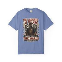 color:Washed Denim | You Laughed at the Man Who Built the Walls — Washed Denim front view
